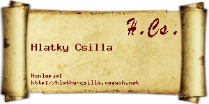 Hlatky Csilla névjegykártya