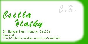 csilla hlatky business card